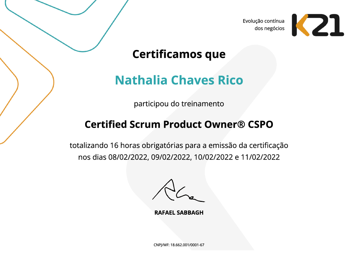 Certificado K21